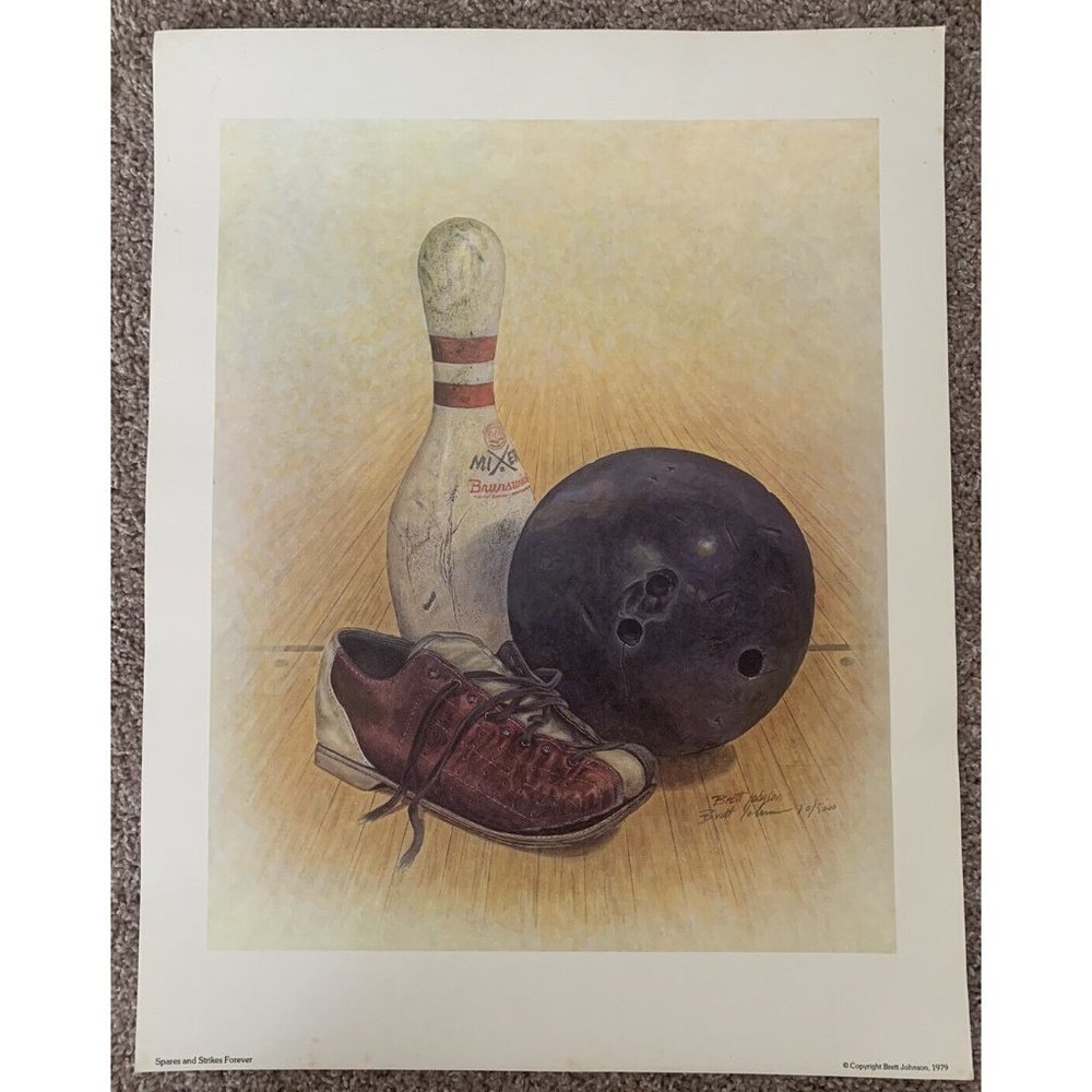Brett Johnson Limited Edition Signed Print “Spares And Strikes Forever” 1979
